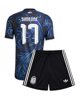 Billige Fotballdrakt Argentina Giuliano Simeone #17 Replika Bortedraktsett Barn VM 2026 Kortermet (med bukser)
